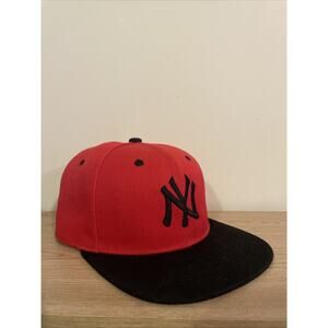 Muka Mu:ka Headwear New York Yankees Black & Red One Size Snapback Flat Brim